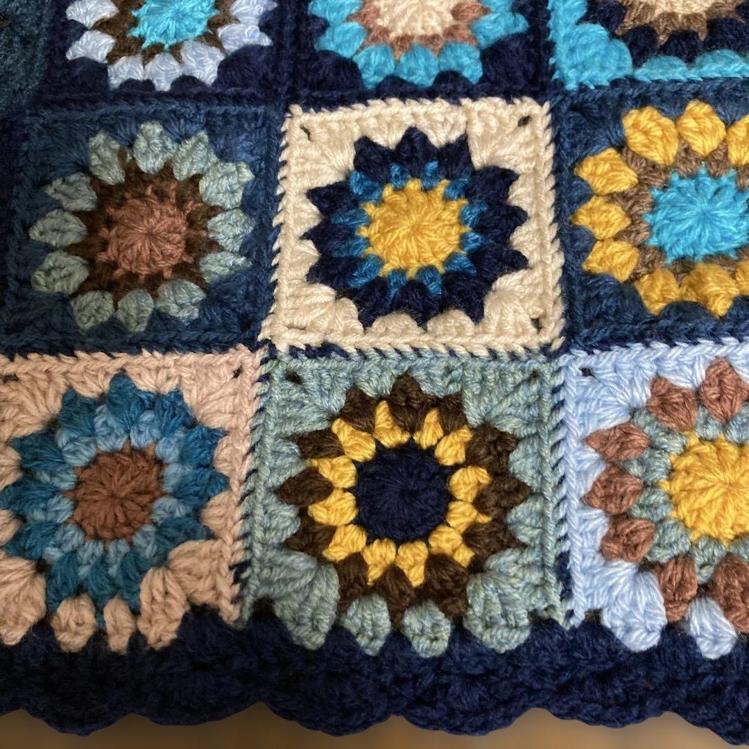 ハンドメイド♡♡モチーフ編みグラニースクエア編みブランケット♡♡♡♡