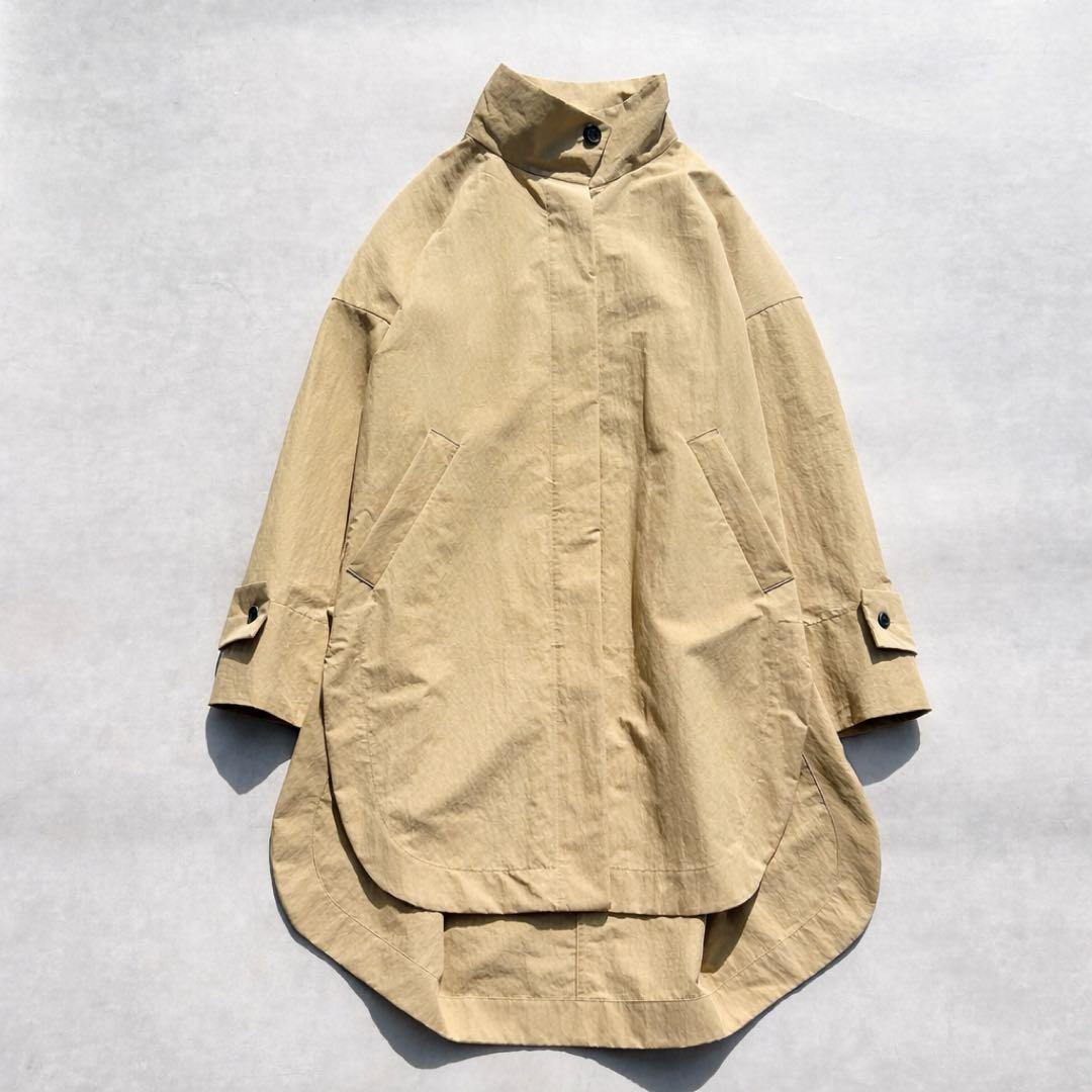 エブール　イージーコットン シャツアウター　ベージュ　スプリングコート　24AW