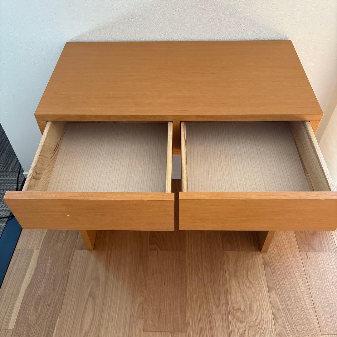 木製デスク 2引き出し付き