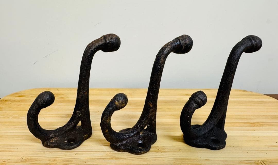 アンティーク調 鋳鉄フック ×12個セット