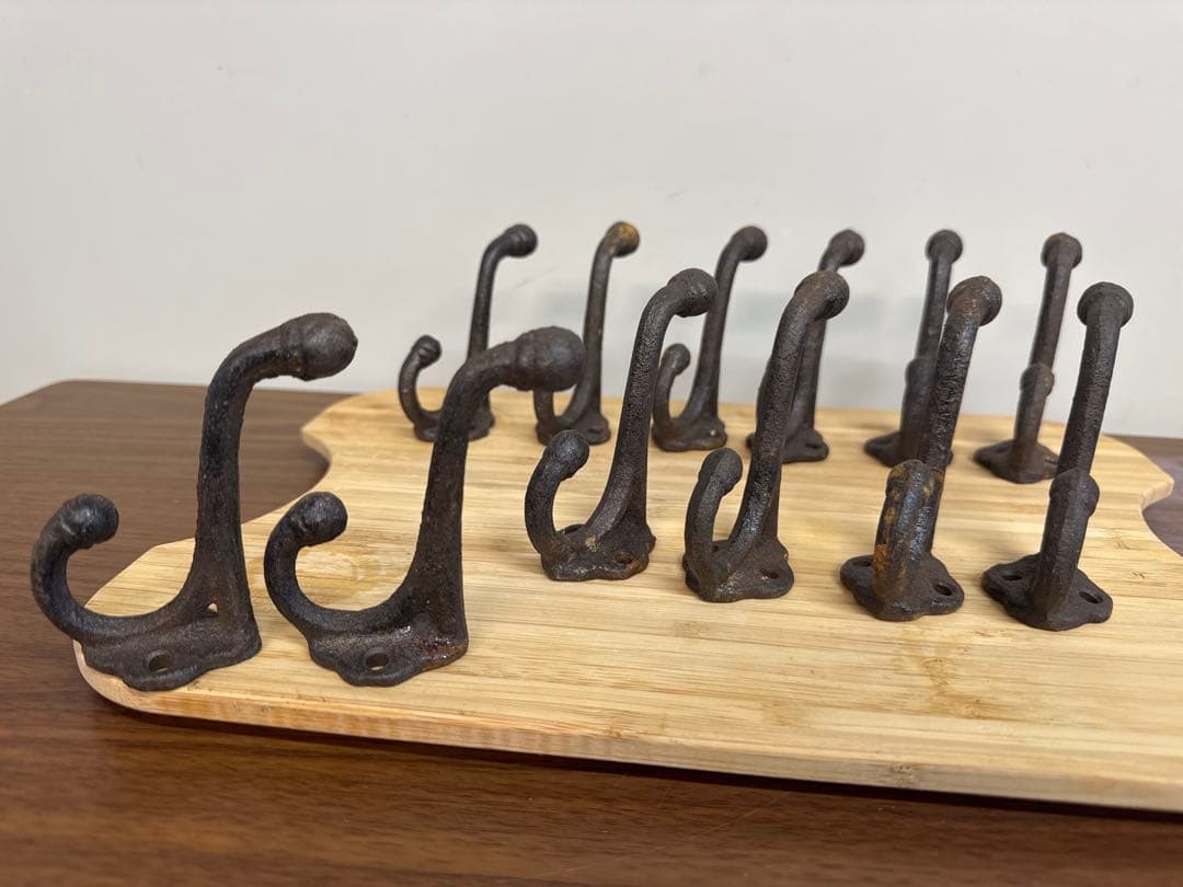 アンティーク調 鋳鉄フック ×12個セット