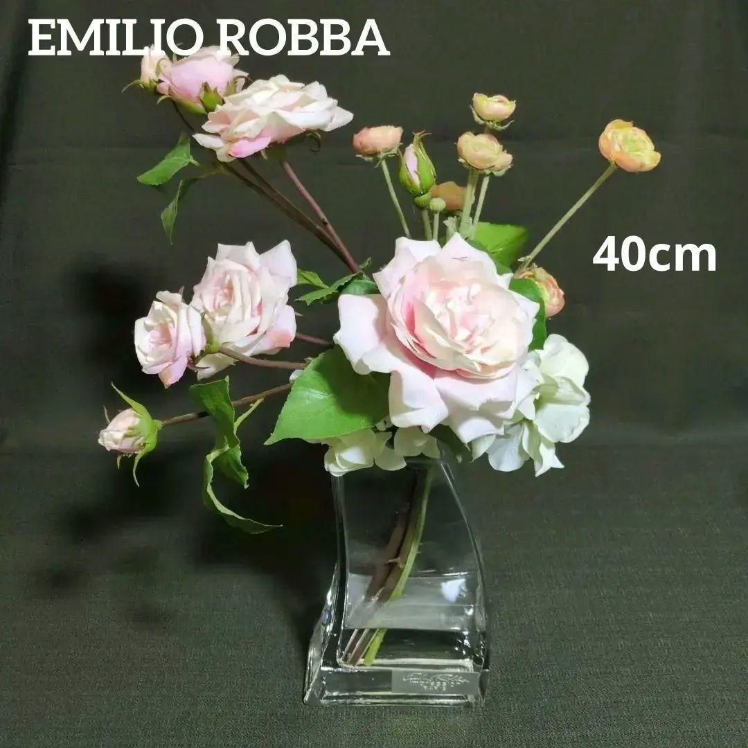 エミリオ•ロバ　プリマローズ　ピンクの薔薇他　造花　アーティフィシャルフラワー