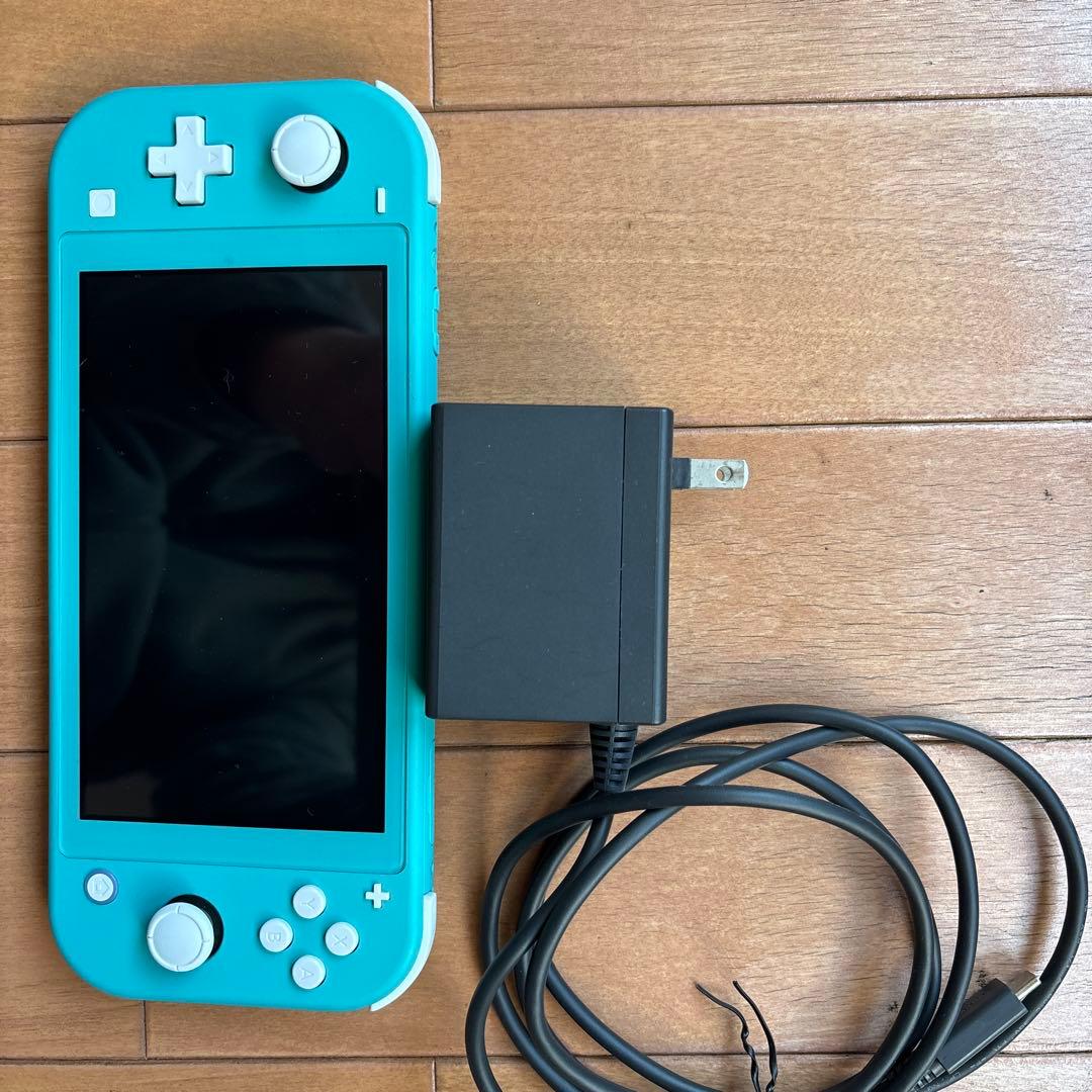 Nintendo Switch Lite ターコイズ　電源ケーブル、箱有り