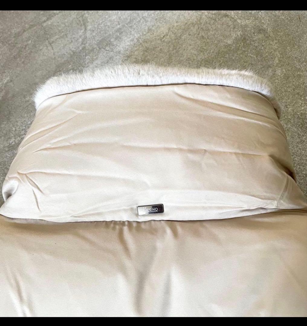 Herno ベージュ ファー ダウンジャケット 40