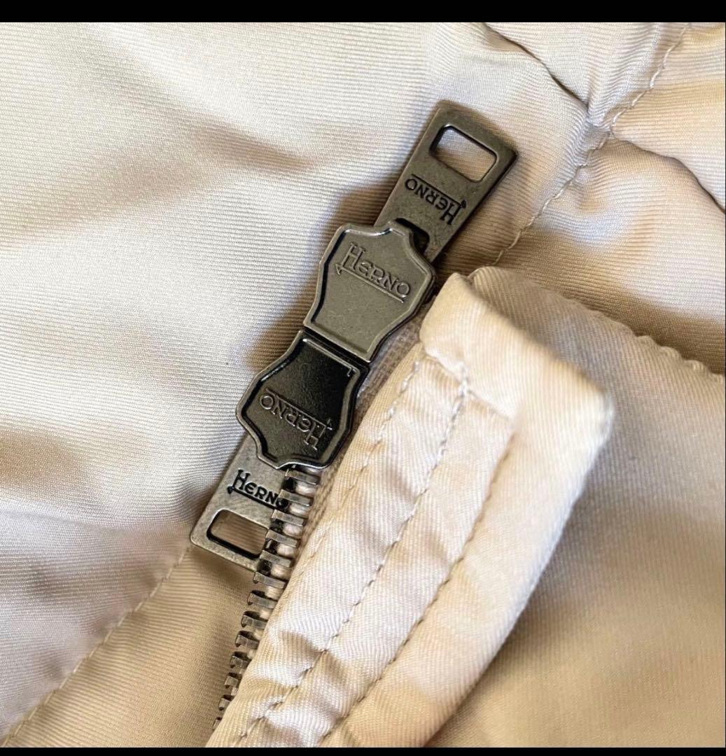 Herno ベージュ ファー ダウンジャケット 40