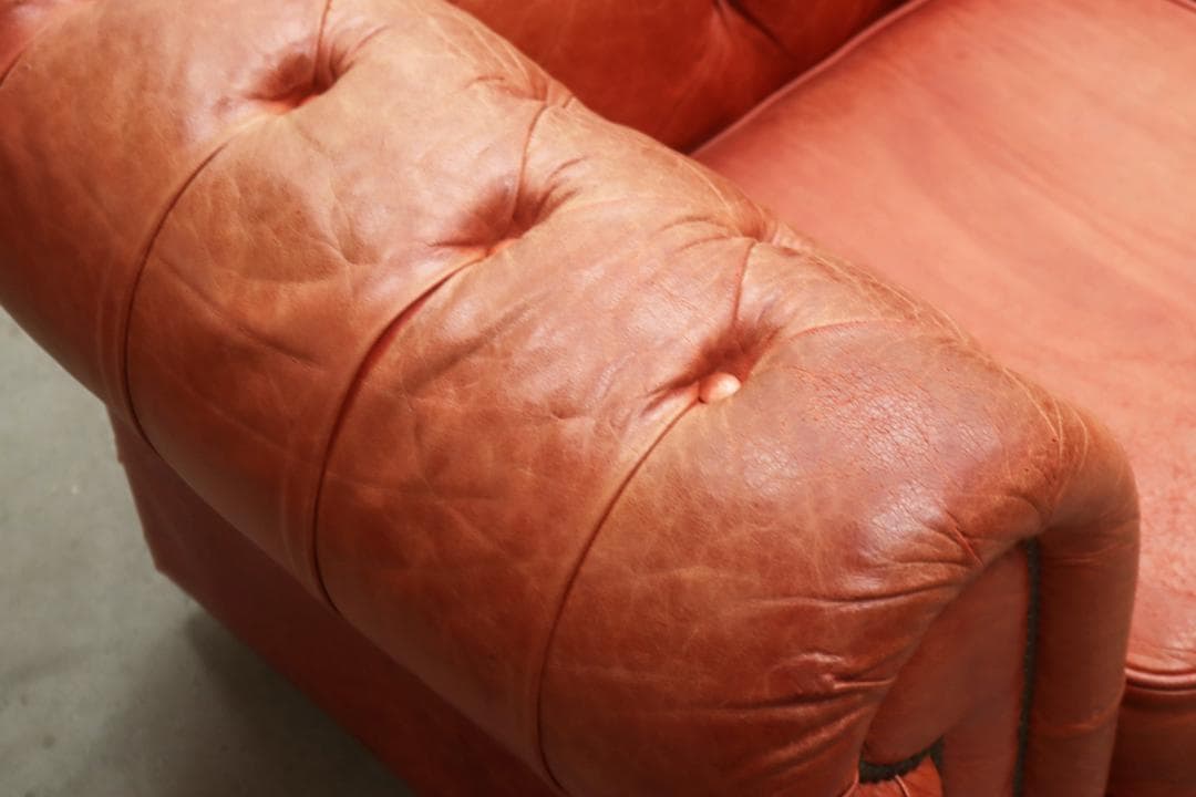 イギリス DISTINCTIVE チェスターフィールド 3Pソファ ヴィンテージ