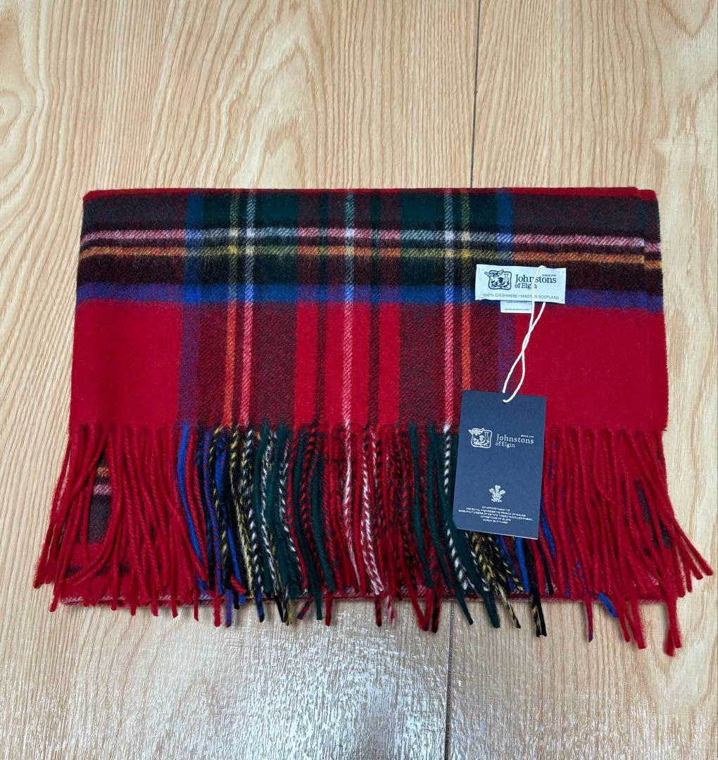 こ*か様 ジョンストンズ大判マフラースカーフカシミア100%ロイヤルスチュワート
