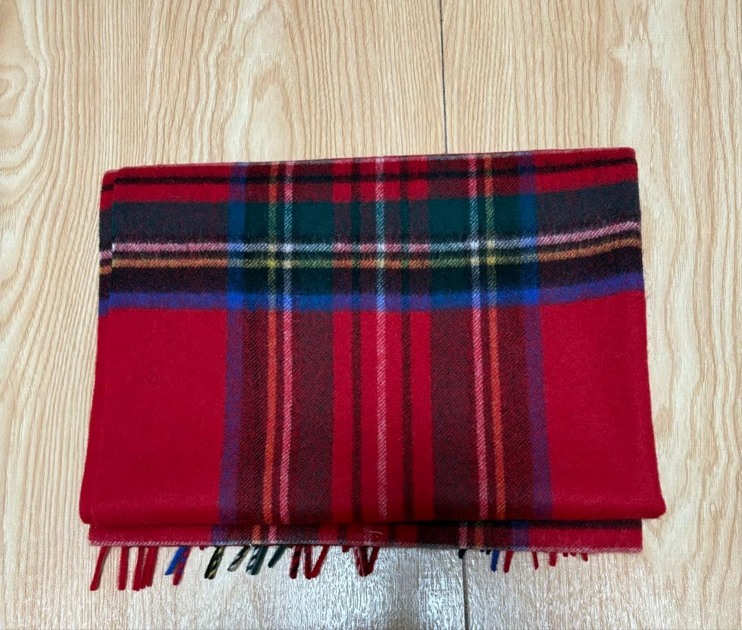 こ*か様 ジョンストンズ大判マフラースカーフカシミア100%ロイヤルスチュワート