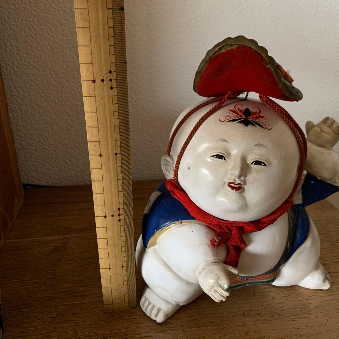 骨董　大きめ御所人形　共箱付　縁起物　節句　時代物　アンティーク　古物　蔵出し