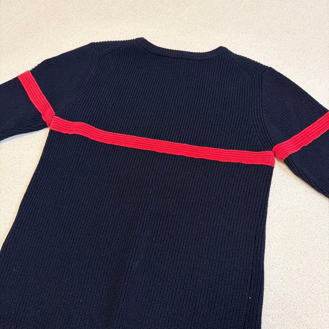 MONCLER ネイビー/レッド 長袖セーター