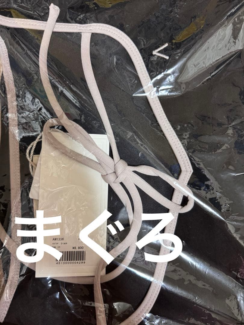 トップス andmary collie ribbon tops black