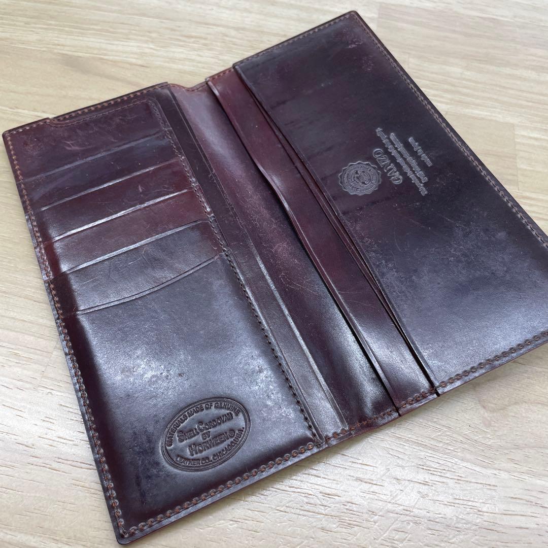 SHELL CORDOVAN シェルコードバン 2マチ無し 長財布　ganzo