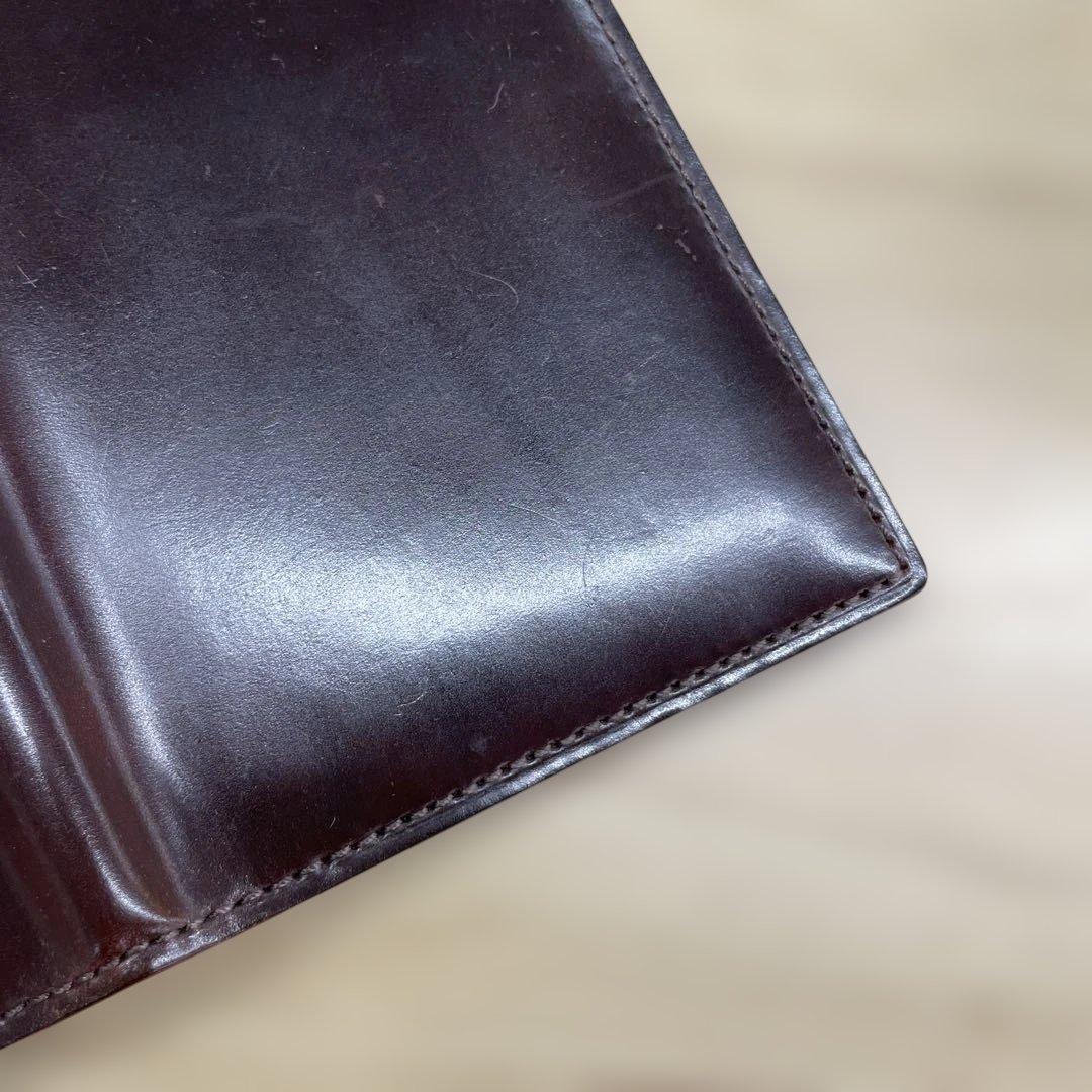 SHELL CORDOVAN シェルコードバン 2マチ無し 長財布　ganzo