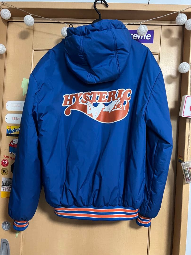 HYSTERIC GLAMOUR フードブルゾン　ブルー