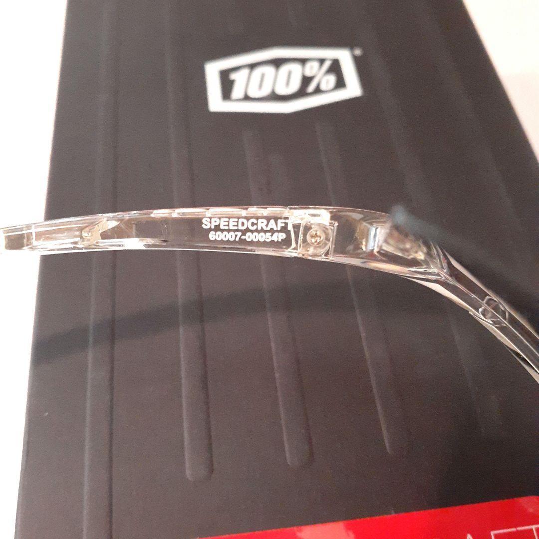 100% SPEEDCRAFT クリア ブルー ワンハンドレッド サングラス