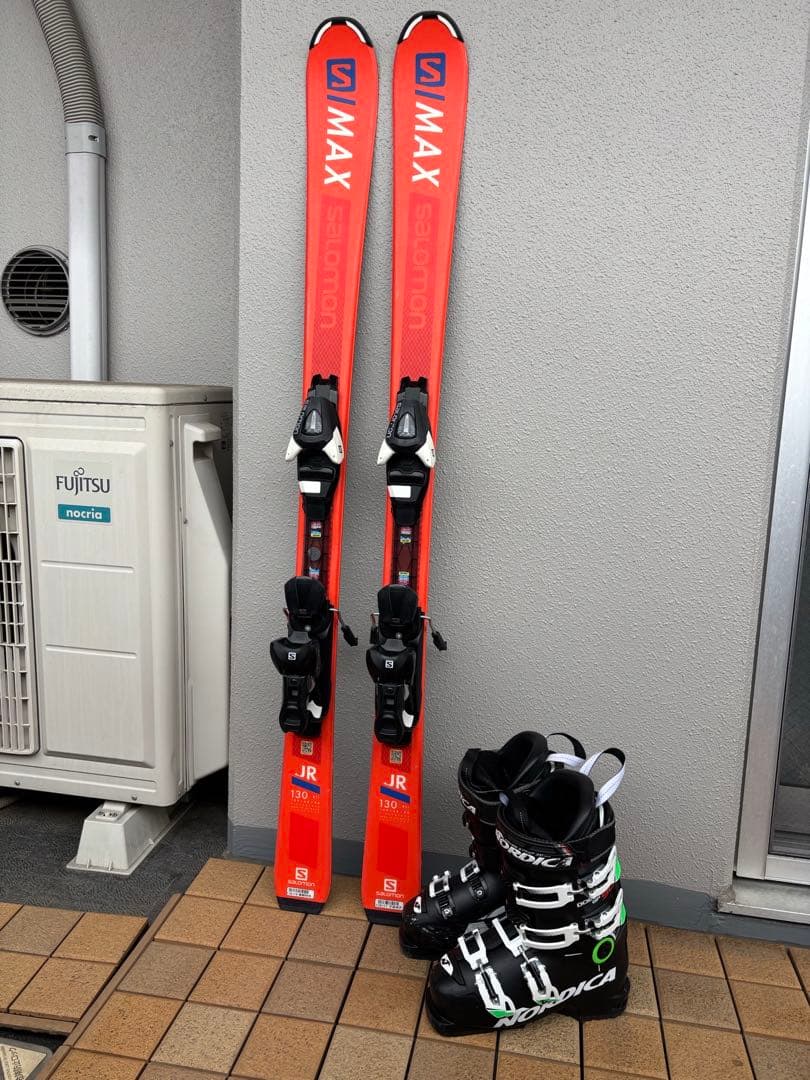 サロモン　子供　スキー板　130cm ノルディカ　スキーブーツセット