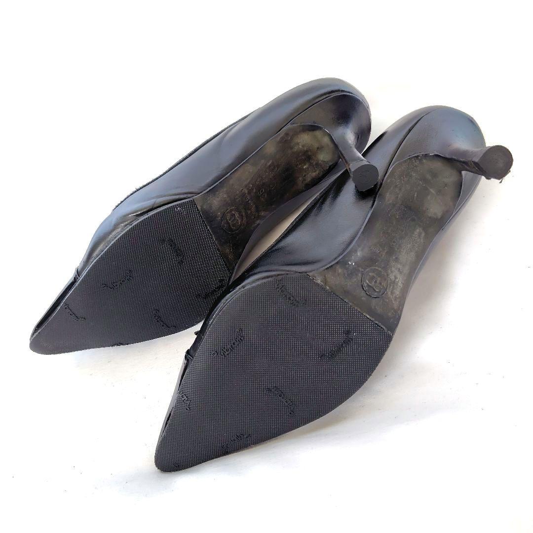 ✨️腕利き職人のリペア済✨️【シャネル】ココマーク♡リボン 切替え パンプス 黒