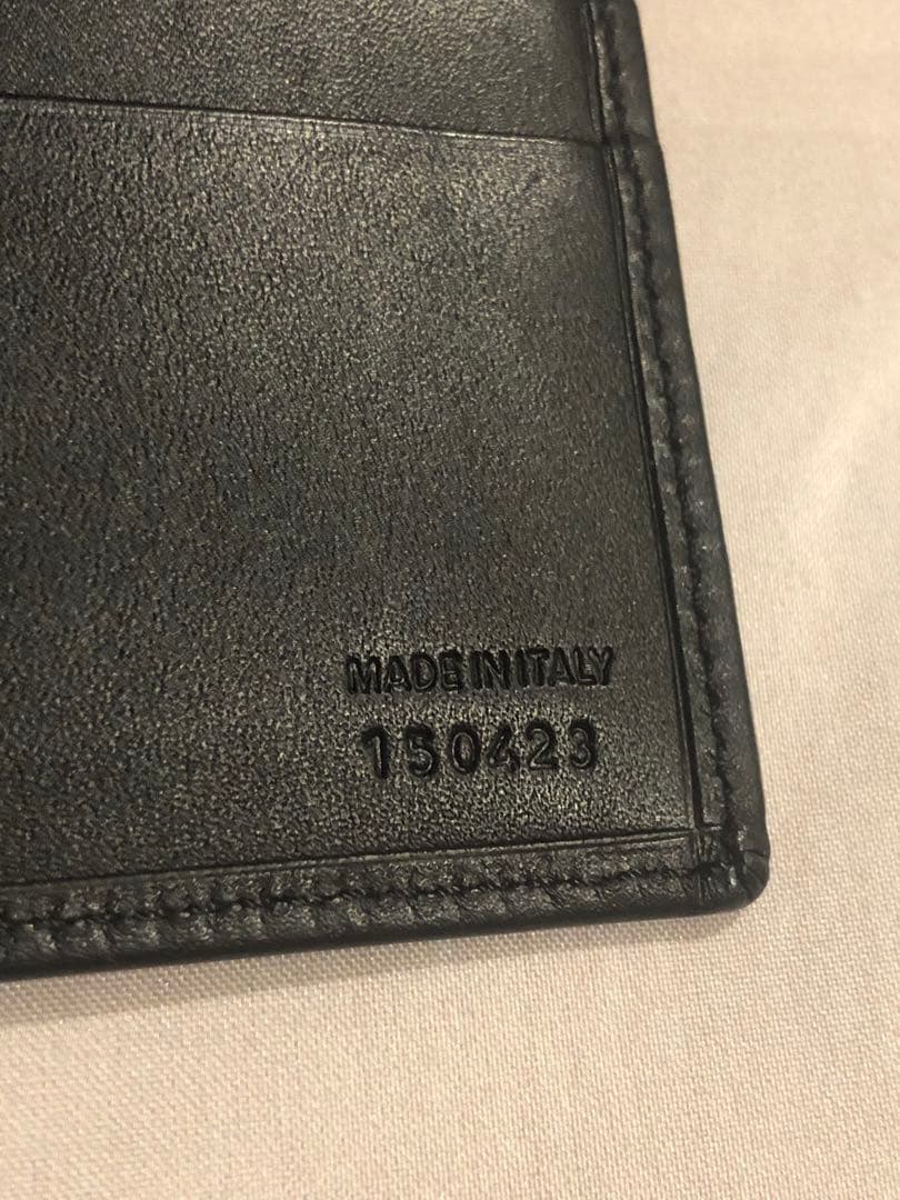 美品　Giorgio Armani 二つ折り財布 黒 箱付き