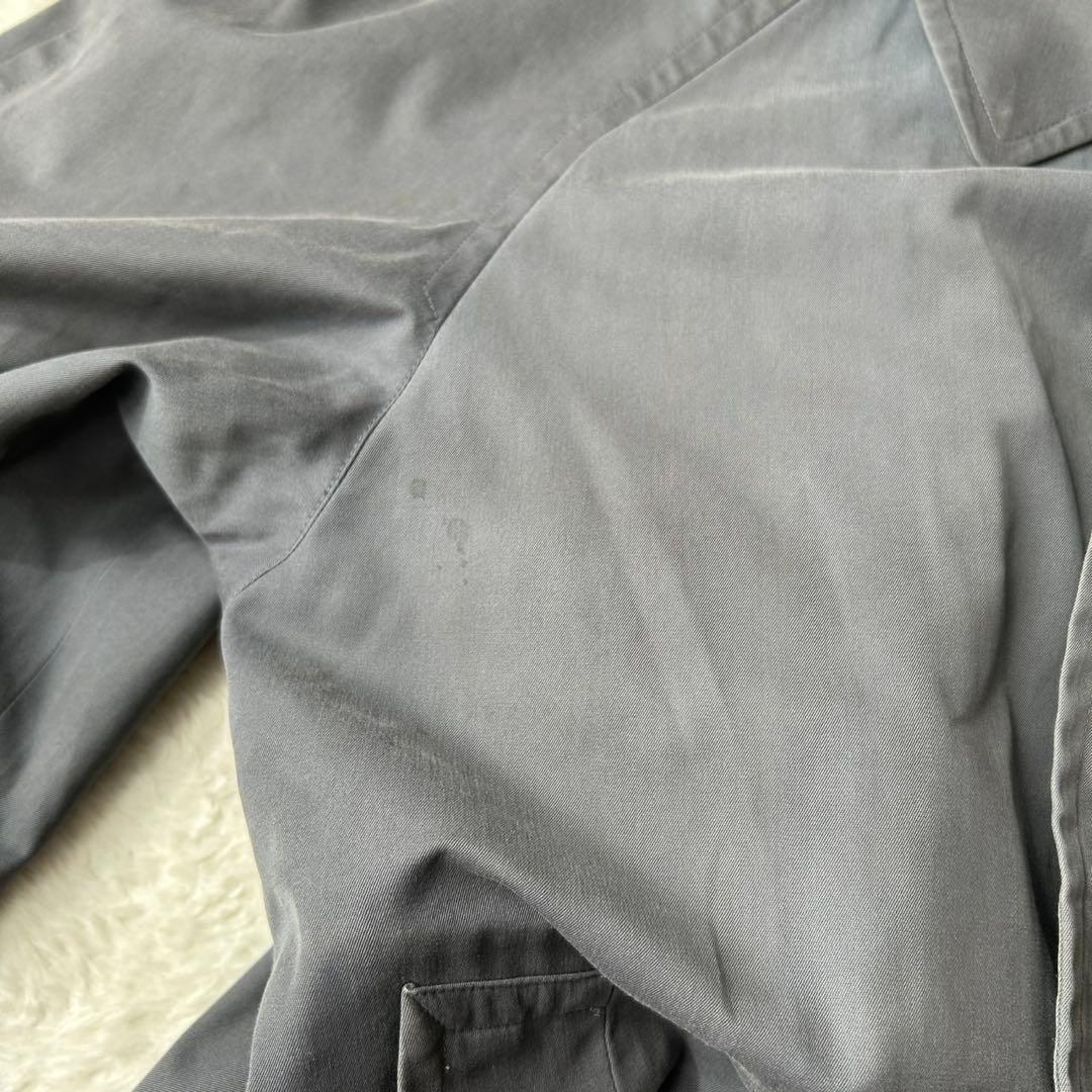 希少カラー バーバリー ステンカラーコート ライナー付 2way ネイビーグレー