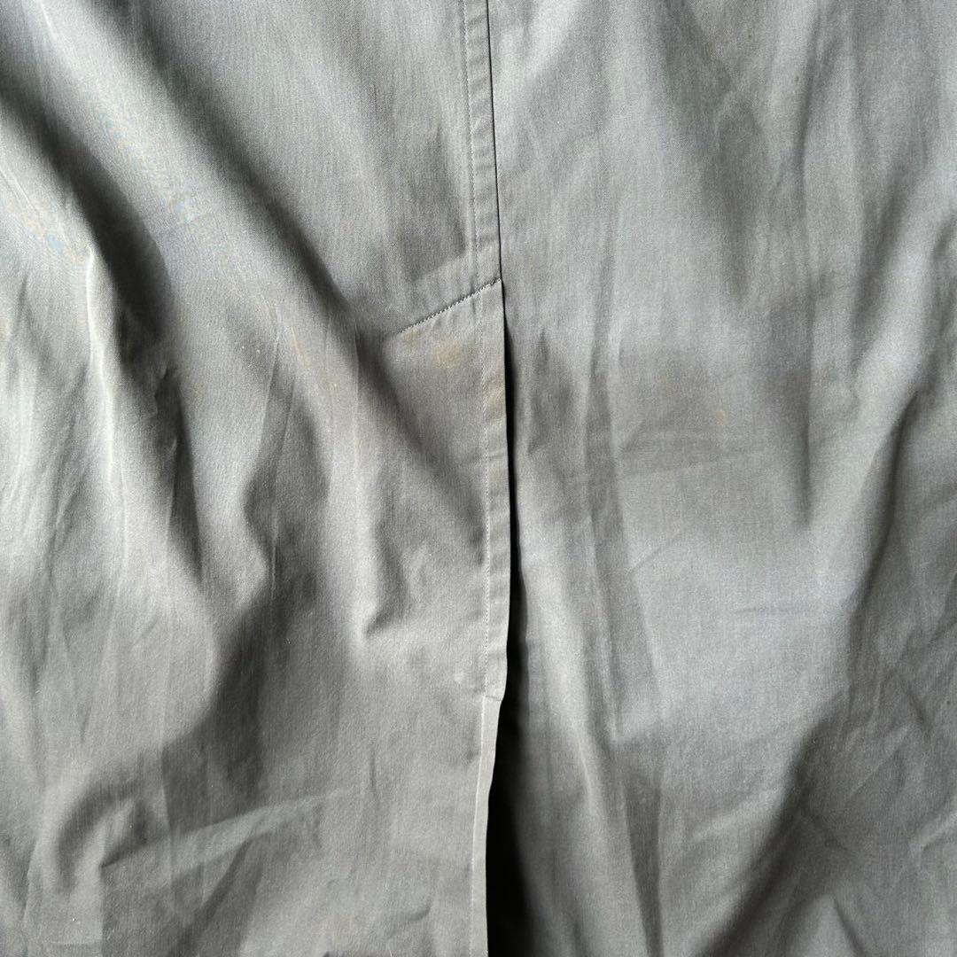 希少カラー バーバリー ステンカラーコート ライナー付 2way ネイビーグレー