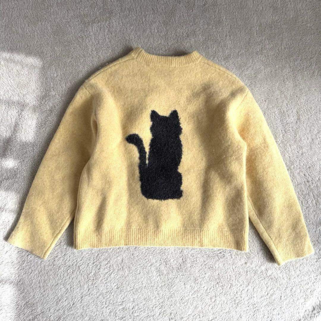 NKNIT ンニット cat jacquard キャットニット バターイエロー