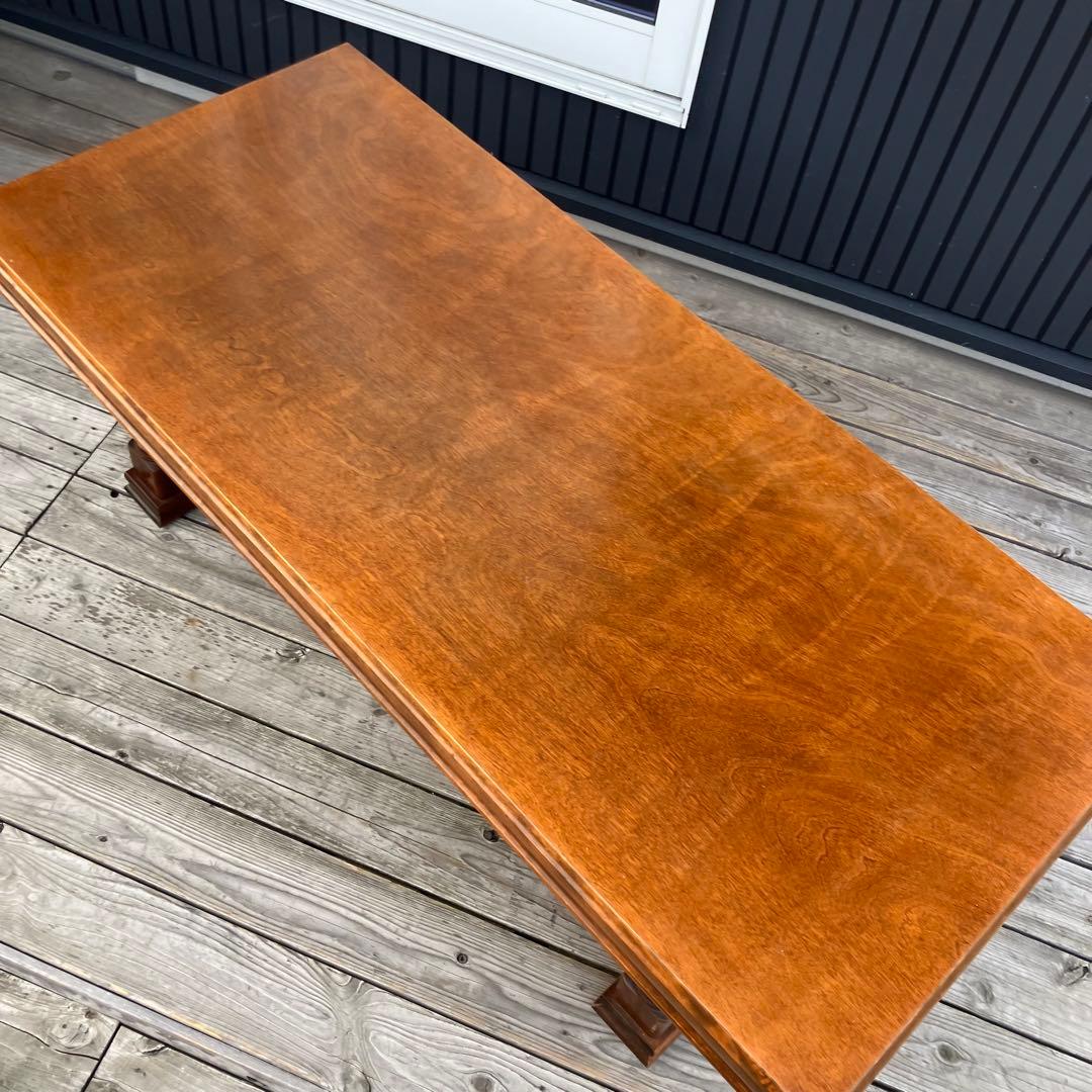 北欧レトロ 黒坂 ミッドセンチュリー 木製 コーヒーテーブル センターテーブル