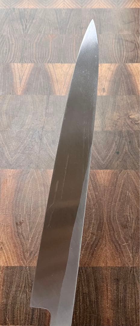 中川打刃物　柳刃　9寸　270mm 包丁　白鋼　霞　刺身　和包丁