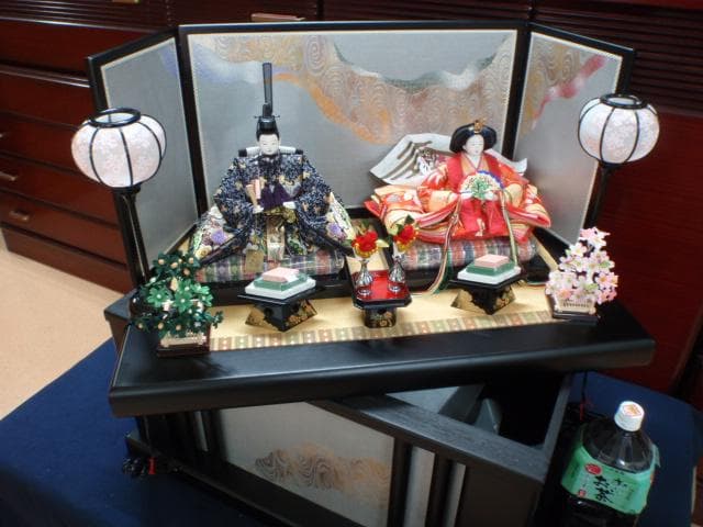 値下げ！新品！売切り♪♪●激安！70巾 ひな人形 親王飾り 収納飾り お雛様●２