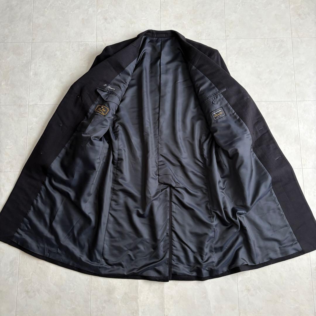 上質✨Oriental カシミヤチェスターロングコート 濃紺 メンズXL相当