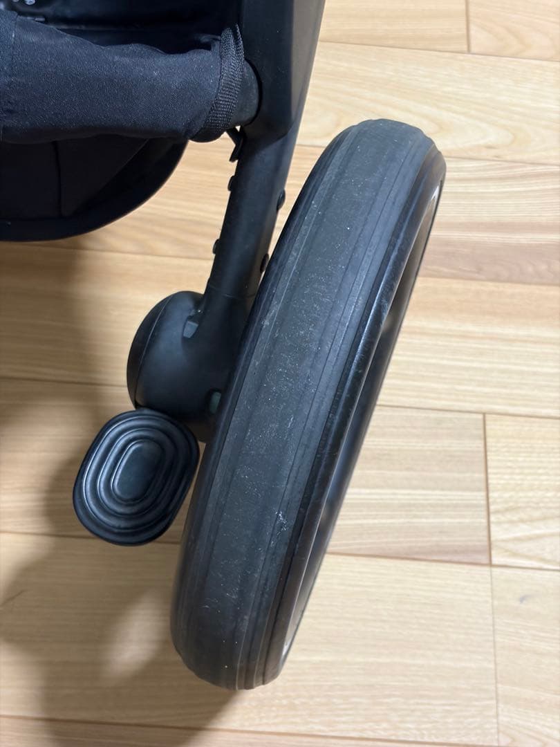 cybex ベビーカー ガゼルs ブラック バスケット レインカバー付き
