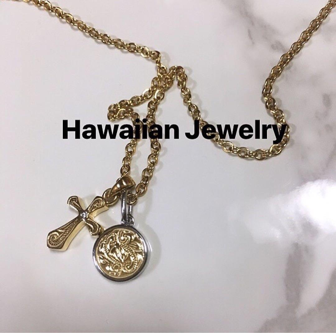 ハワイアンジュエリー クロス クロスネックレス メダル  男 女 メンズ