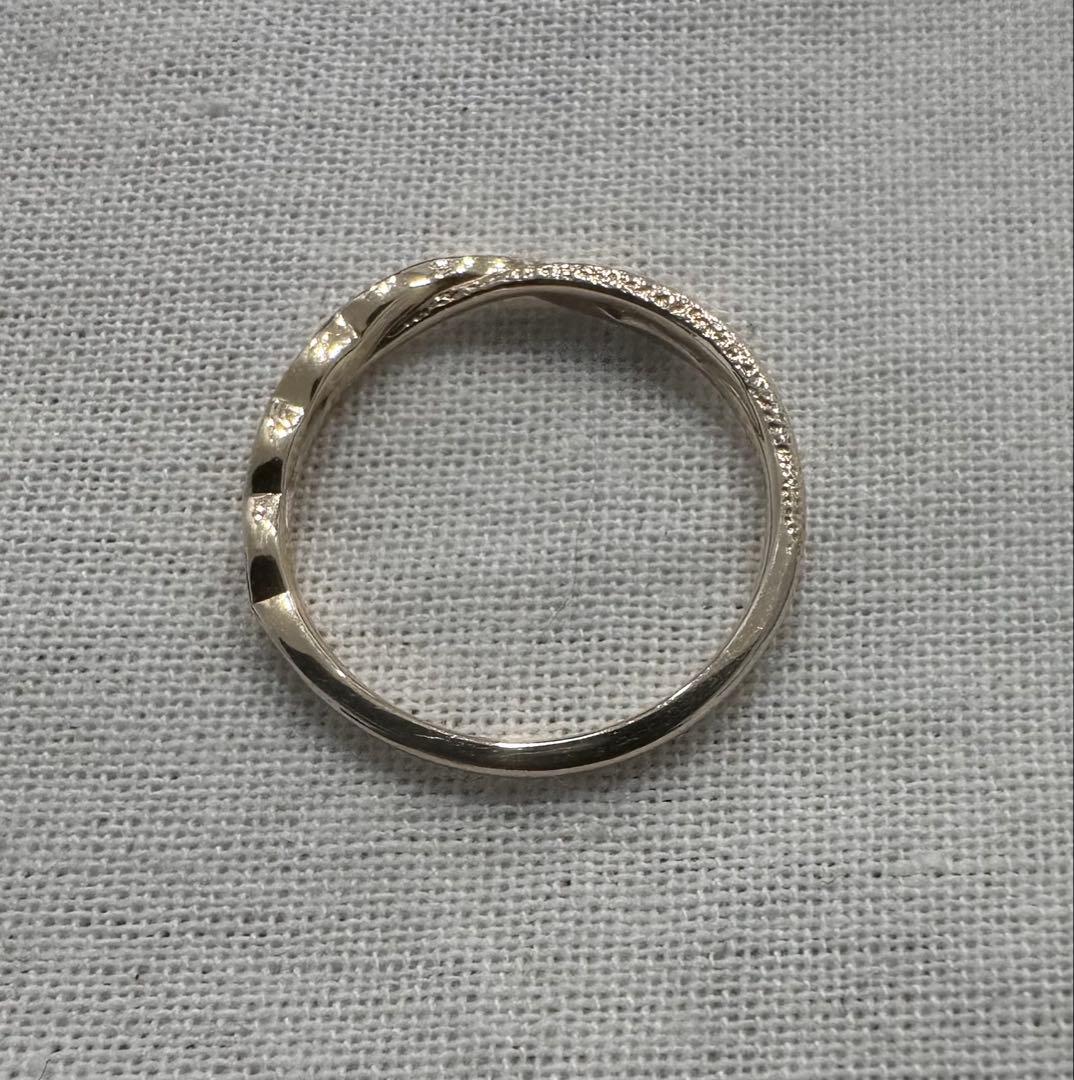 専用ページ‼️agete アガット ２連風　K10リング　13号　販売証明書付き