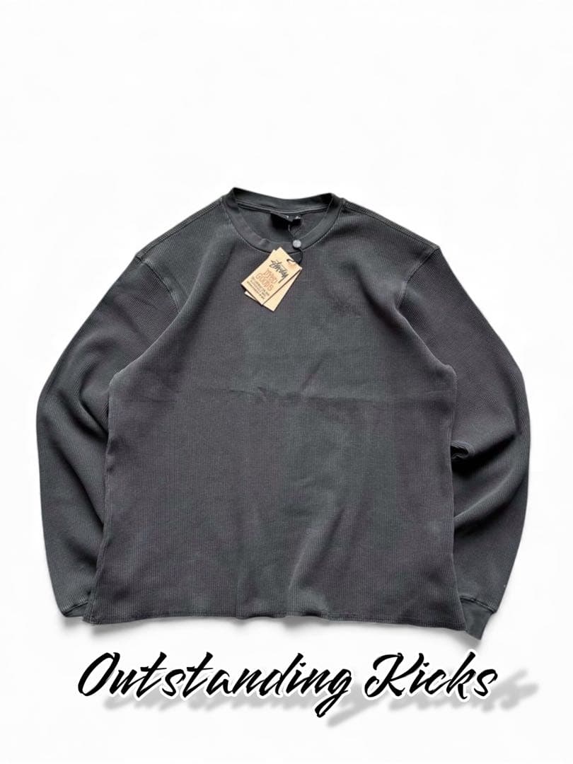 トップス Stussy Basic Stussy Thermal Washed Black