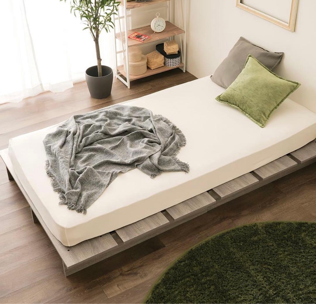 NEO CRASY ボードベッド セミダブル グレー すのこ ローベッド 木製