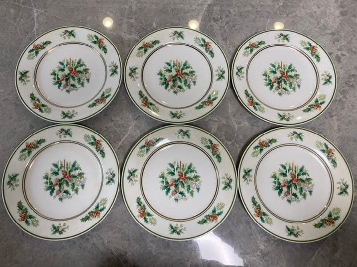 希少！ノリタケ　クリスマス　プレート皿　HOLLY 2228 6枚