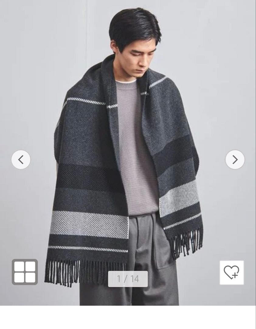 244ジョンストンズオブエルガン　大判マフラー　ユナイテッドアローズ