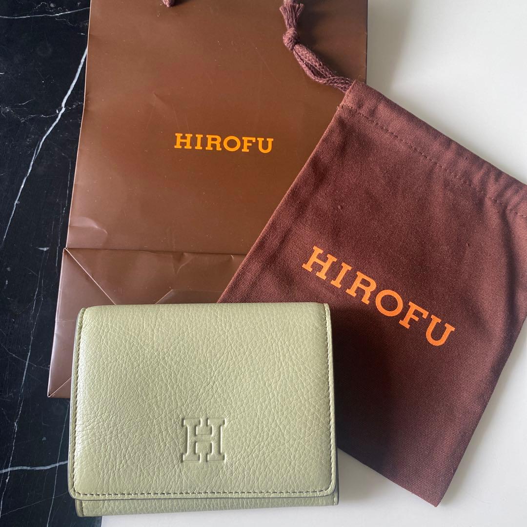 HIROFU ライトグリーン 二つ折り財布