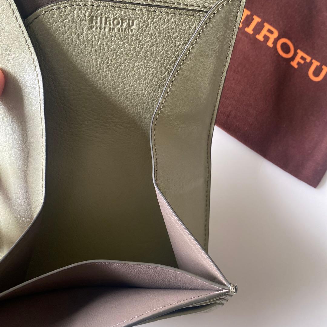 HIROFU ライトグリーン 二つ折り財布