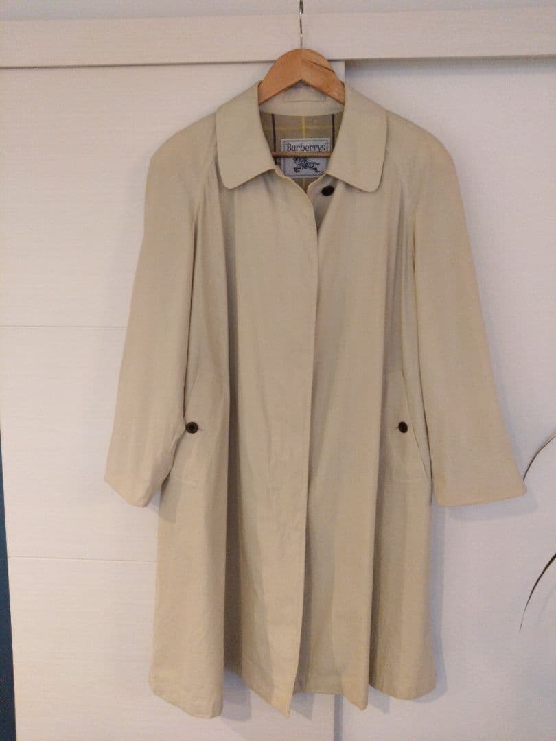 BURBERRYS バーバリー レディース　ステンカラーコート　白タグ　90S