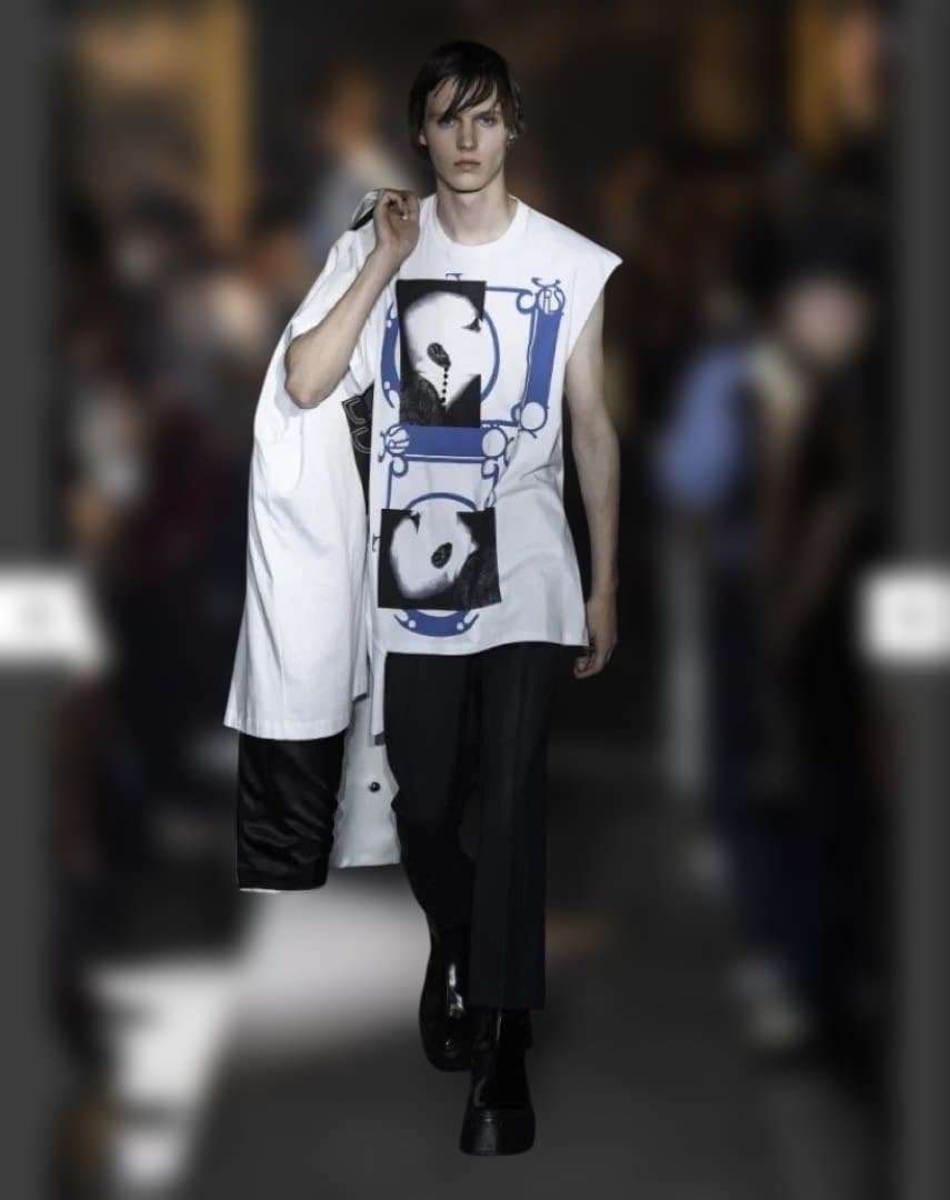 19ss RAF SIMONS 変形Tシャツ ロング丈