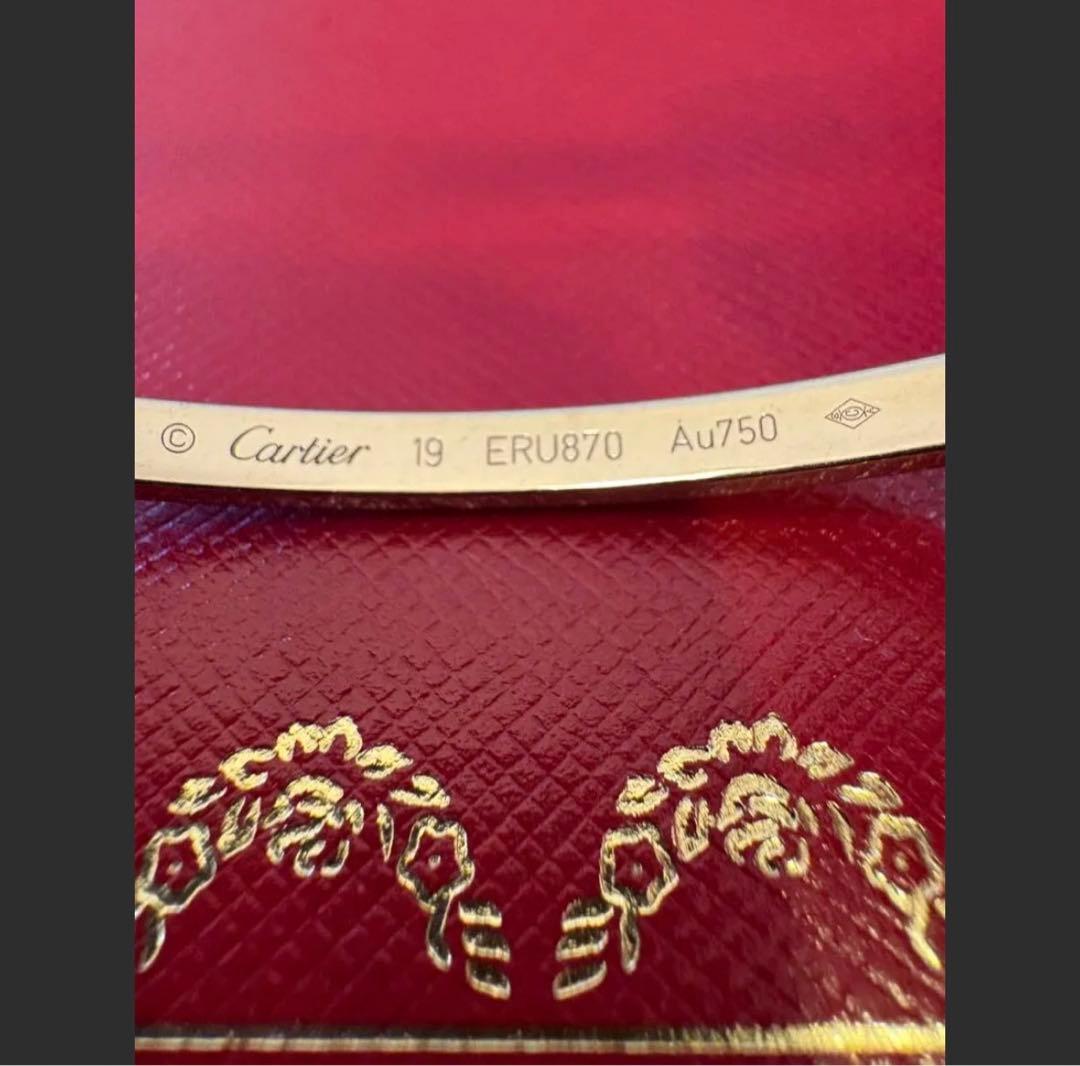 【のり】Cartier ラブブレスsm Au750 サイズ19