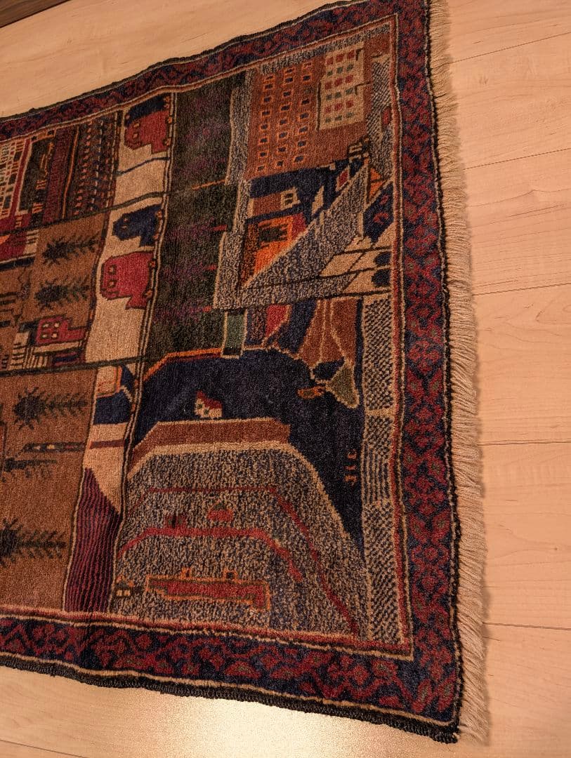 ヴィンテージ トライバルラグ 約165cm x 91cm