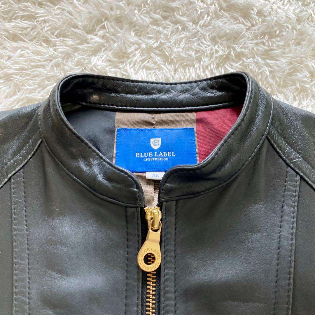 CRESTBRIDGE クレストブリッジ 革ジャン ライダースジャケット 黒 M
