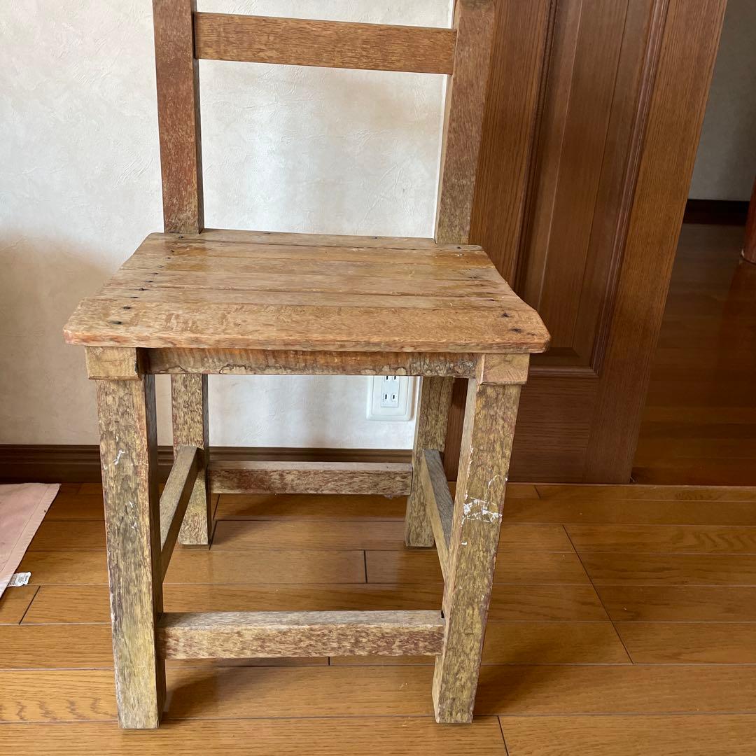 昭和レトロ、学校の椅子、木製、中学、古家具、ヴィンテージ