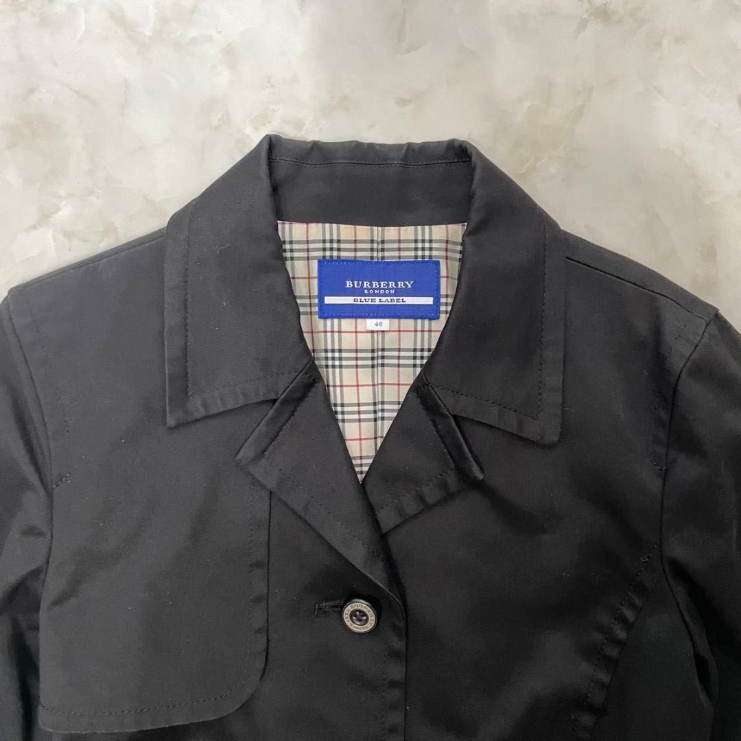 BURBERRY BLUE LABEL トレンチコート 40 ノバチェック　L