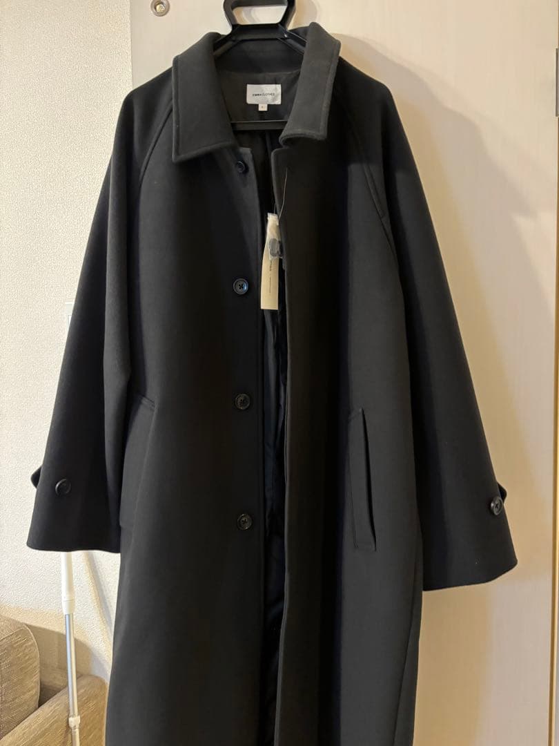 オーバーサイズ ロングチャコールグレーコート L
