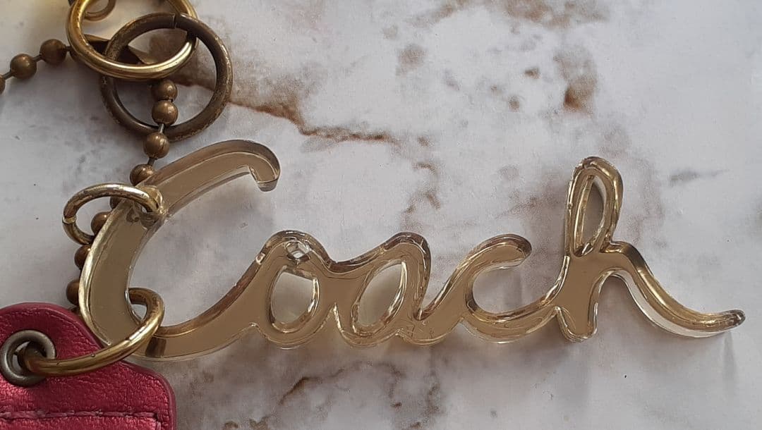 【正規品】COACH コーチ コーチポピー チャーム ピンク ハート