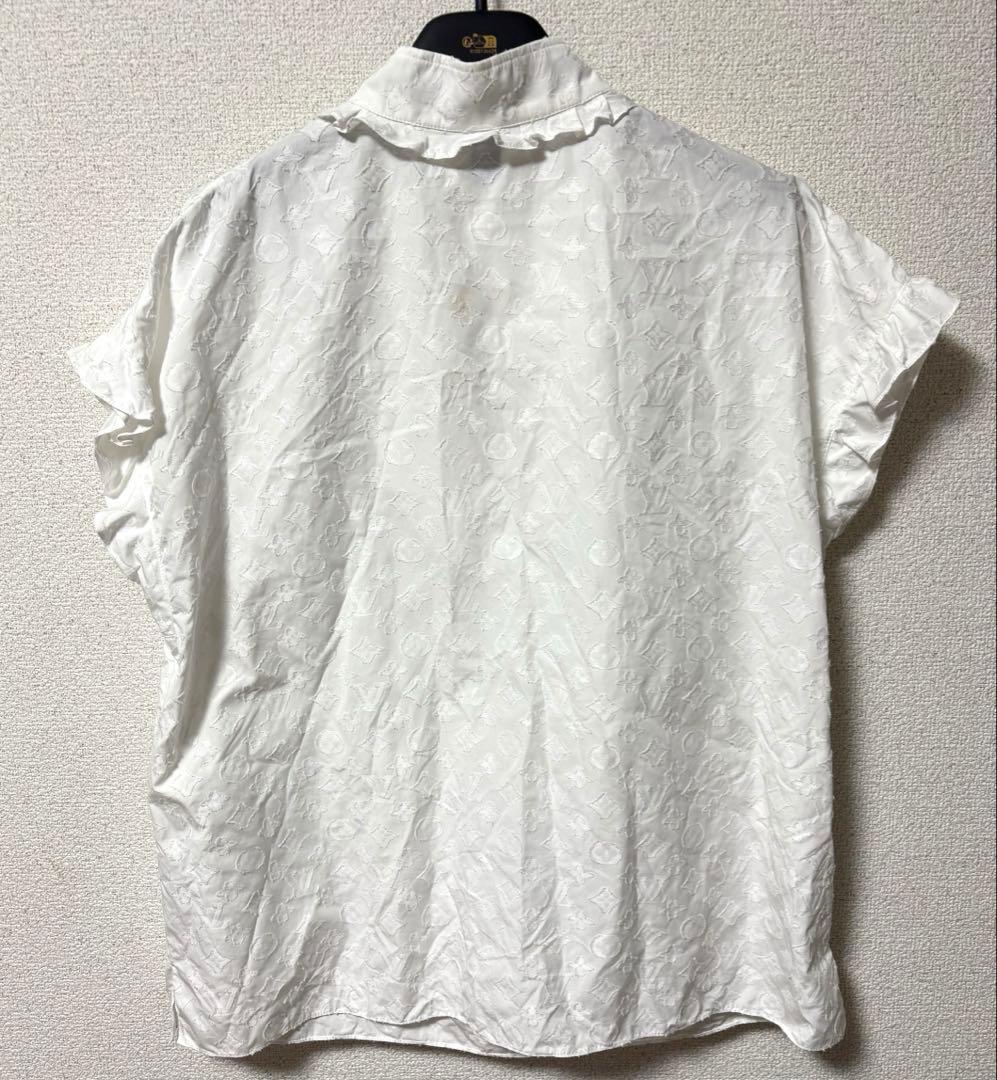 美品 Louis Vuitton フリルブラウス ホワイト 40