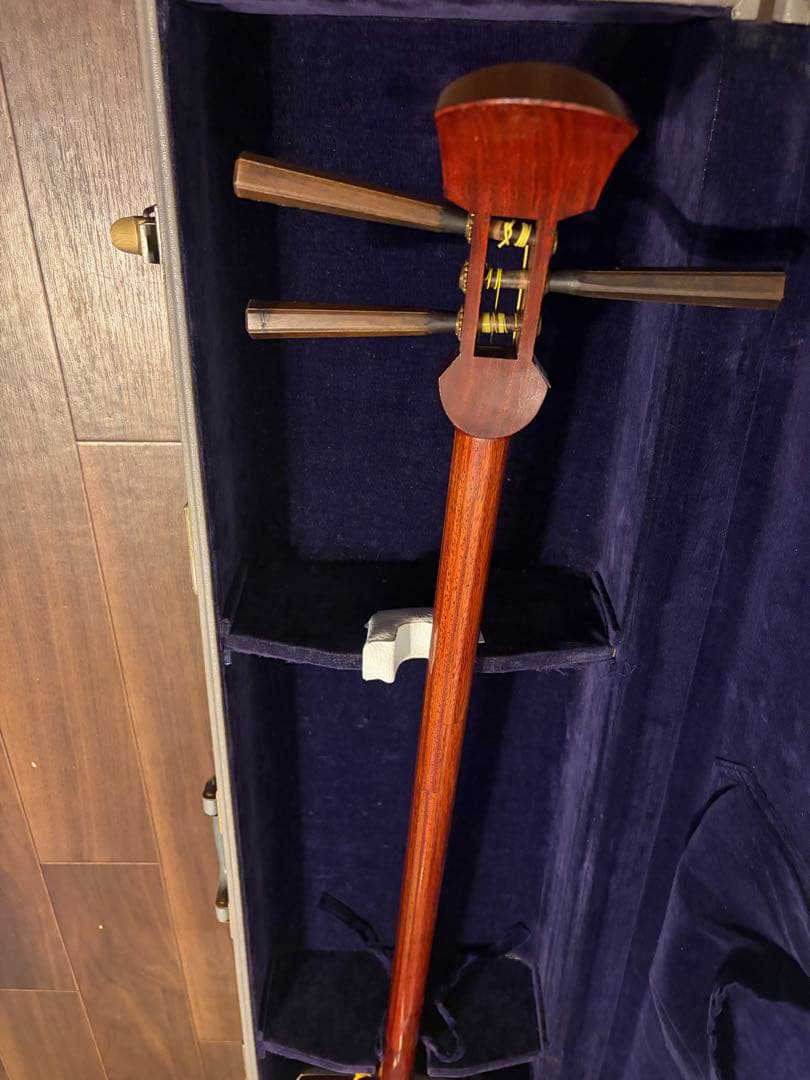 三味線本体 ナチュラルウッド ケース付き