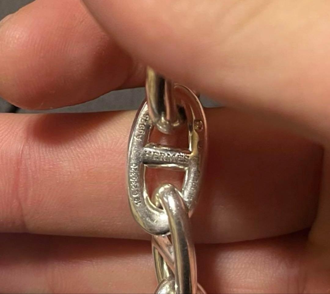HERMES エルメス シェーヌダンクル GM 12コマ シルバー　ブレスレット